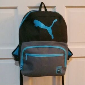 Puma Kid's Backpack Adjustable Blue, Black & Gray Like New